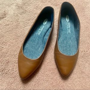 Dr. Scholl’s Brown Leather Flat with Memory Foam
